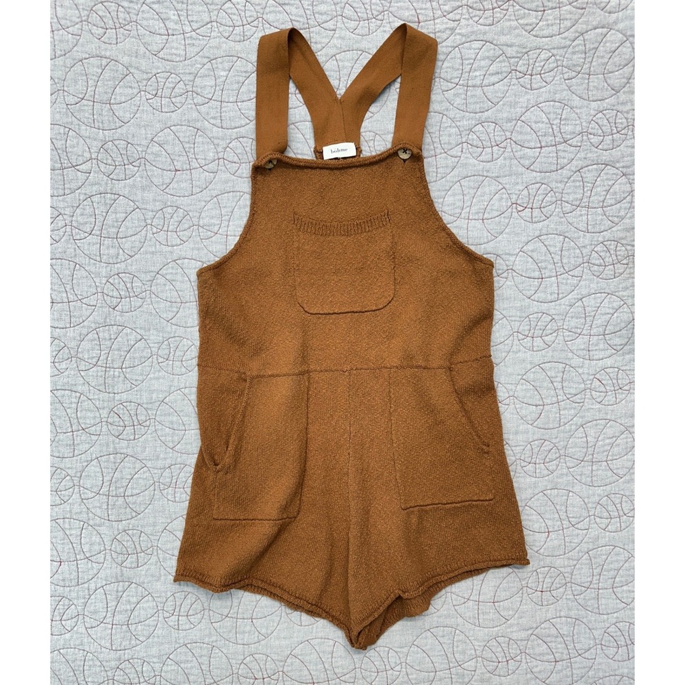 bohme Romper Brown Cotton Knit Overall Jumper / Womens Medium